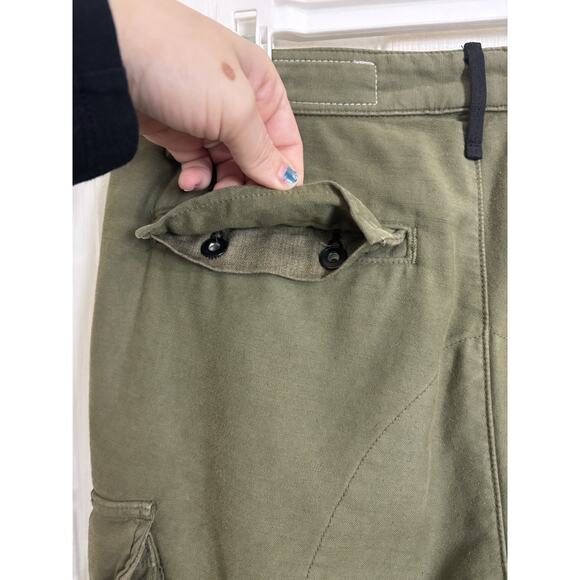 Rag & Bone Army Green Cargo Pants Size 25 Utility Grunge Y2K Style Flap Pocket - Picture 5 of 10